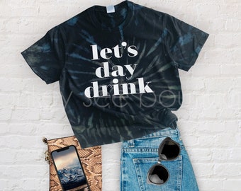 Let's Day Drink Black Galaxy Adult T-Shirt, Ready to Ship, Vacation Shirt