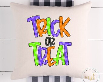 Trick or Treat Halloween Decorative Pillow Cover