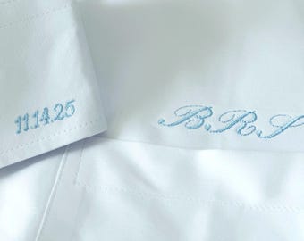 Old Money Monogram Bridal Shirt: Personalized Getting Ready Oxford