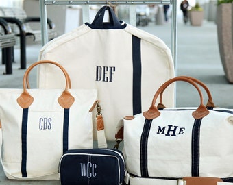 Custom Monogrammed Canvas Garment Bag, Groomsmen Gift