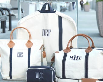 Personalized Canvas Garment Bag: Heavy Duty Travel Bag with Monogram