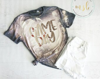 Bleached Shirt, Baseball, Game Day, Sports Mom Tee, Baseball Tshirt