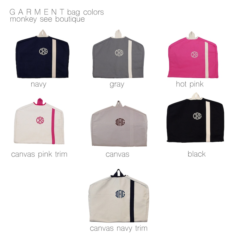 Custom Monogrammed Canvas Garment Bag, Groomsmen Gift image 2