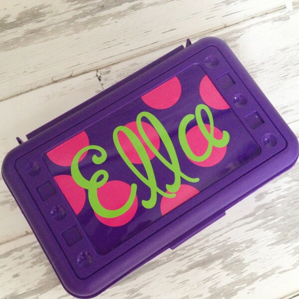 Personalized Pencil, Marker, Crayon, Notion and Embellishment Organizer Box