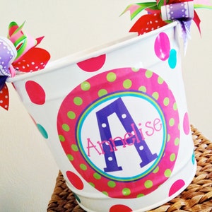 Personalized basket | monogram basket | girls bucket