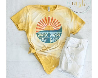 Bleached Shirt, Summer Tee, Sunrise Sunburn Sunset Repeat, Vacation Shirt, Beach Tee