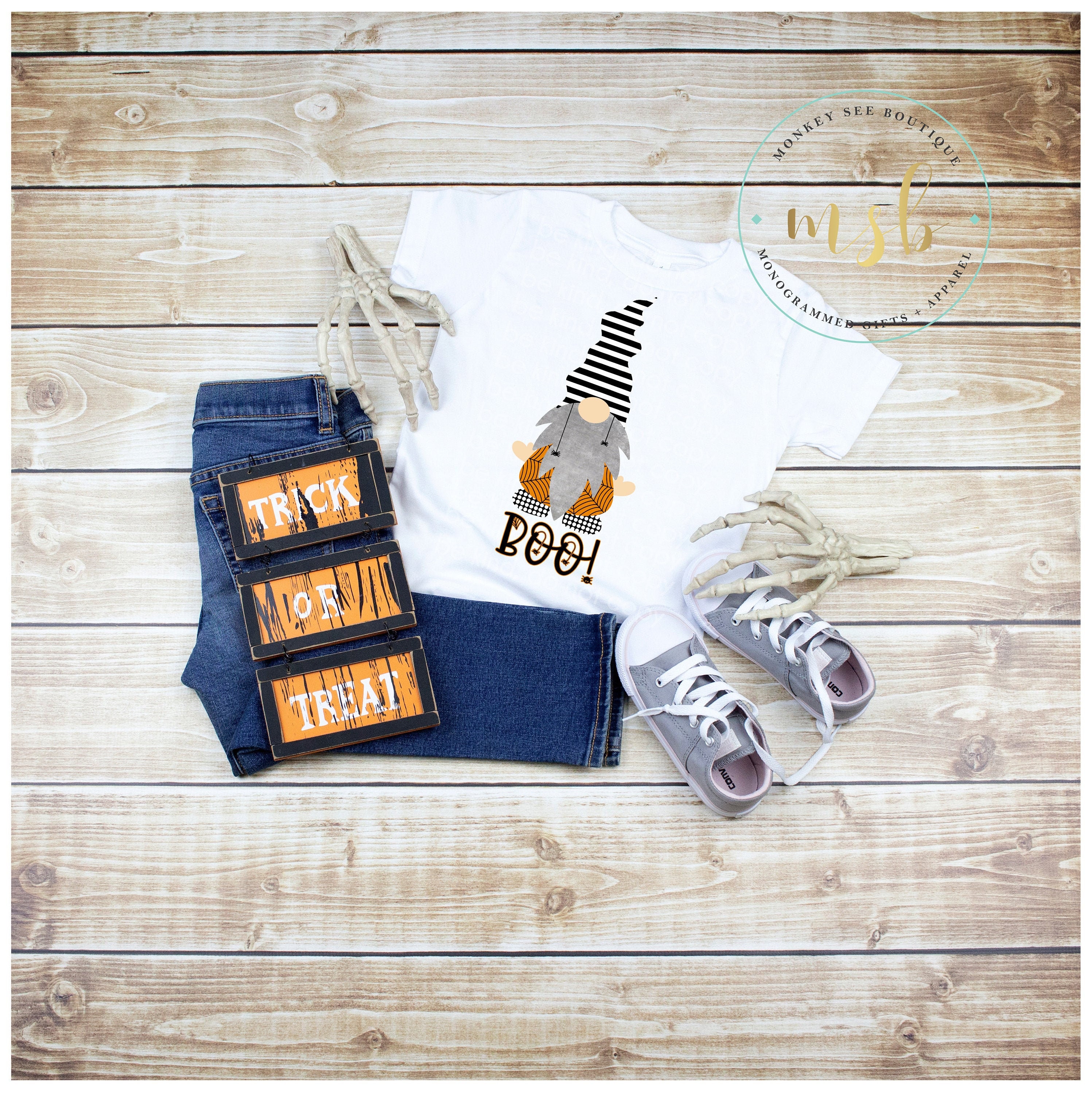 Gnome Halloween Shirt Personalized Kids Halloween Tee - Etsy