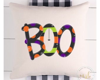 Halloween Decorative Pillow Cover, Boo Pillow Cover