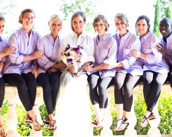 Set of 10 Bridesmaid Shirts - Bride and Bridesmaid Shirts - Button Down Shirt - Bridesmaid Shirt Set