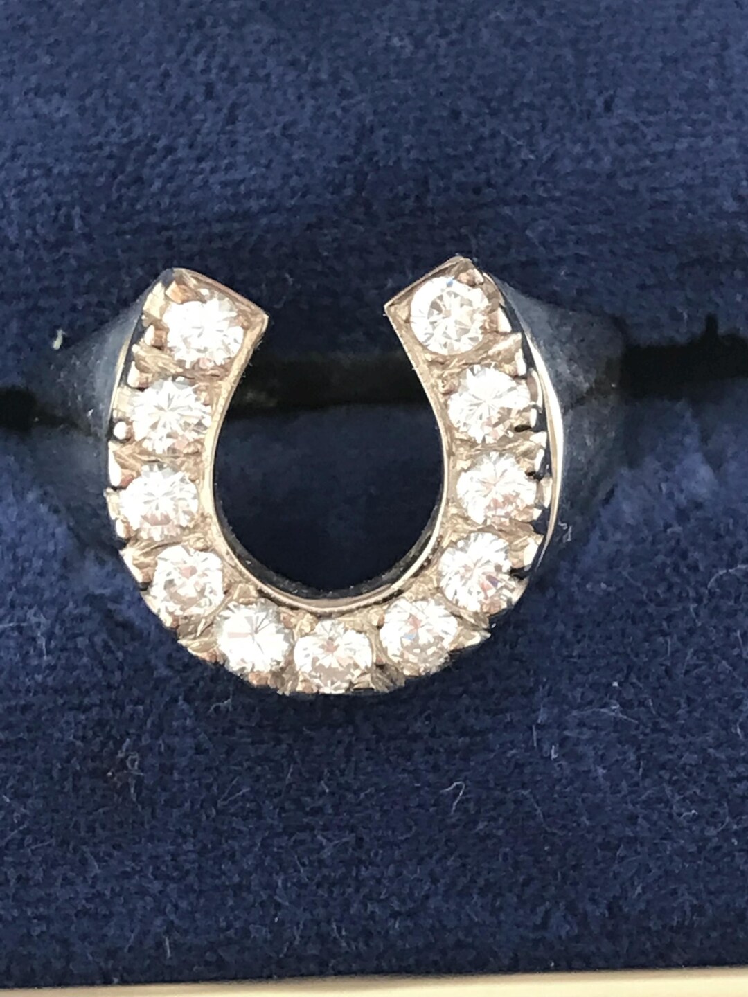 Sterling Silver Mens Horseshoe Ring