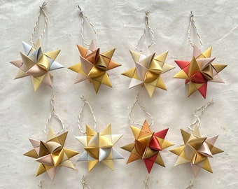 Mix choinek Shimmer~ ozdoby w kształcie gwiazdek z papieru (3 cale)