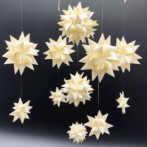 Origami Paper Stars Nursery Mobile ~Milky Way Champagne