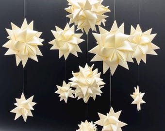 Origami Paper Stars Nursery Mobile ~Milky Way Champagne