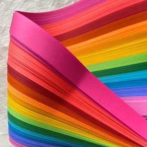 Rainbow Froebel Moravian German Star Paper Strips Origami Ornaments Colorful DIY Weaving Quilling Craft Projects image 6