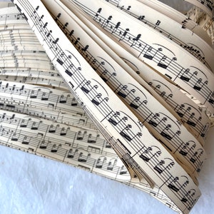 Music, Vintage Froebel Moravian German Star Paper Origami Ornaments Artsy DIY Weaving Craft Projects 50 Strips image 3