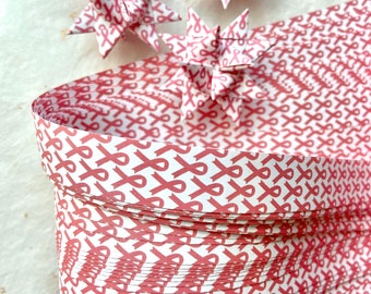 Pink Ribbon~ Froebel Weaving Star Paper (50 strips)