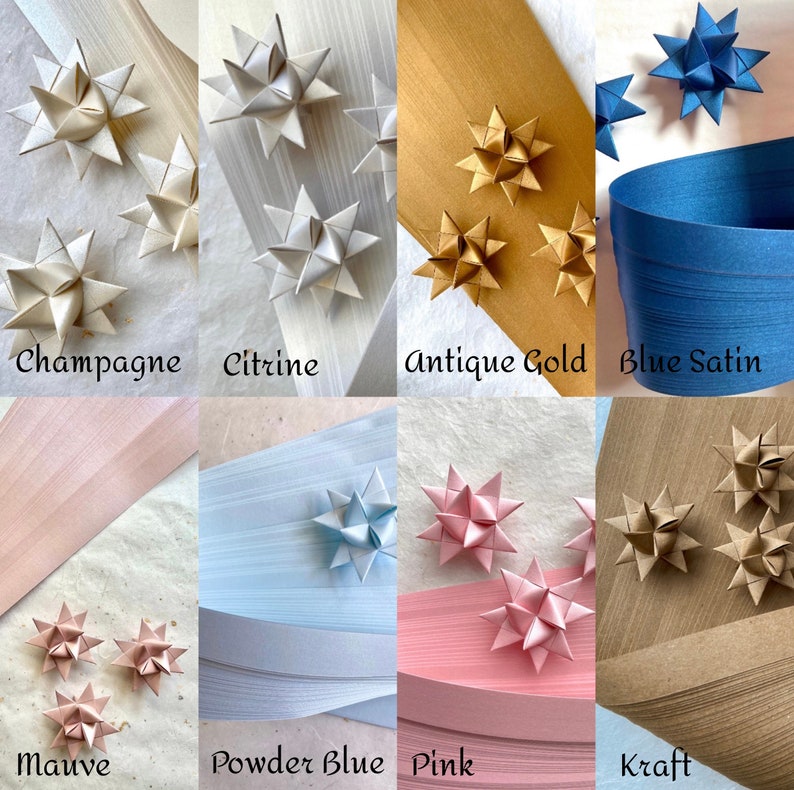 100 Paper Ornament Stars Home Decor Bright White image 7