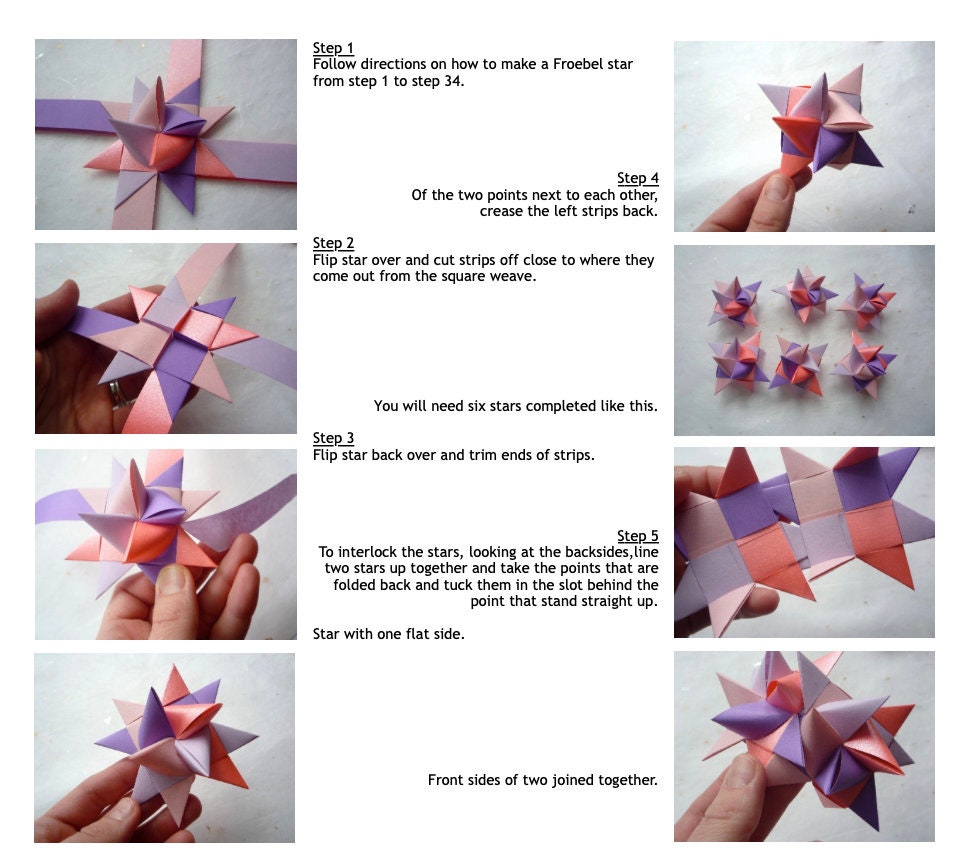 Free Craft Instructions - How to Make a German Paper Star (Froebel Star)  Page 3