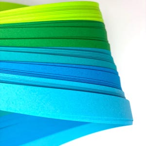 3 DOLLAR PACKS Shades Blue Green~ Froebel Paper Strips (100ct)