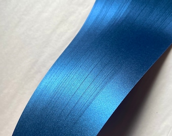 Blue Satin Shimmer~ Froebel Paper Strips (50ct)