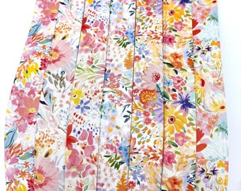 Watercolor Flowers~ Froebel Paper Strips (50ct)