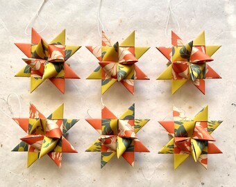 Moravian Paper Star Ornaments ~Flowering Fruits (3 inch)