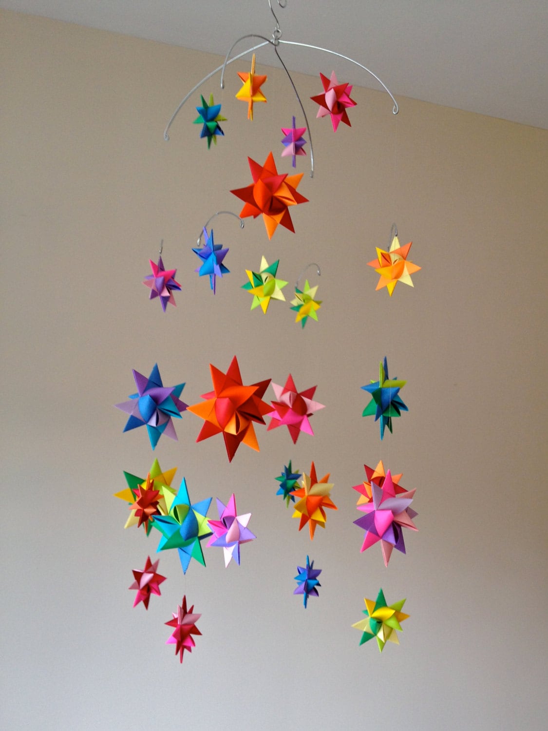 Modern Baby Mobile Hanging Origami Stars | Etsy