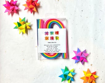 Paper Star Kit~ Froebel Paper Strips & Instructions (100ct) Rainbow