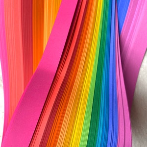 Rainbow Froebel Moravian German Star Paper Strips Origami Ornaments Colorful DIY Weaving Quilling Craft Projects image 2