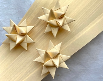 Light Gold Shimmer~ Froebel Star Origami Paper (50 Strips)