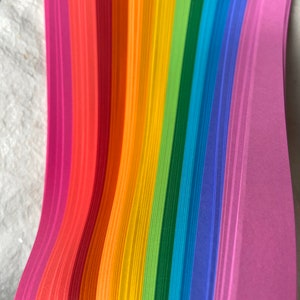 Rainbow Froebel Moravian German Star Paper Strips Origami Ornaments Colorful DIY Weaving Quilling Craft Projects image 3