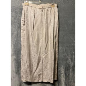 Adrianna Papell Silk Bamboo Embroidered Jacket Skirt Suit Set Size 8 image 8