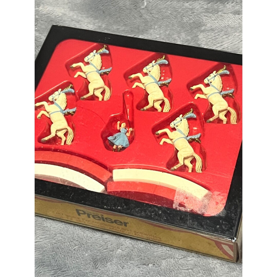 Preiser Circus Vintage Preiser Circus Figures Horses Girl Set HO 1:87 Scale Walthers ...