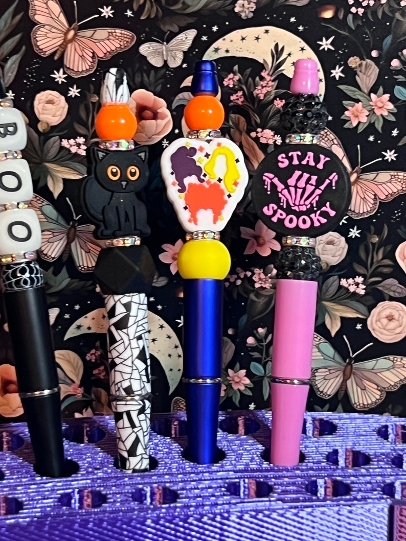 Stay Spooky, Hokus Pokus, schwarze Katze, BOO Perlen Stift w / Refill Custom Gift Writer Bild 3