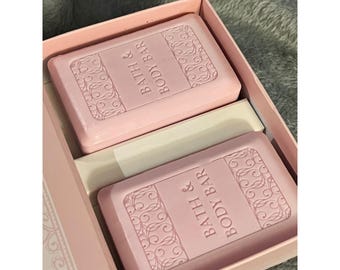 Parisian Rose Bar Soap Set: Vintage Bath & Body, Floral Scent