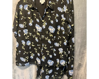 Style & Co Floral Skirt 18 Set Blouse 22 Maxi Cottagecore Y2K Romantic Whimsy