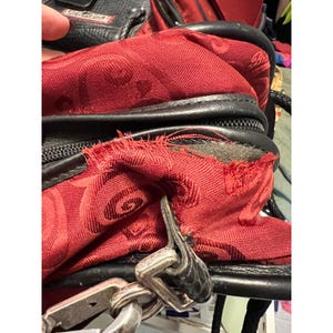 Retired Brighton Red Black Croc Print Laptop Travel Bag Weekender Carryall image 18