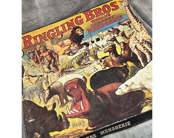 Vintage Ringling Bros Menagerie Puzzle Eaton 500 Pc Circus Animal Litho USA 1974