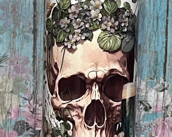 Dead Inside Skull St Patricks 20 oz Tumbler Sublimation RTS CGC Teacher Holiday Green Custom Travel Hot Drink Cold Gift