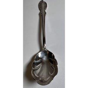 1847 Rogers Bros. Silver Plate Scalloped Sugar Spoon - REFLECTION