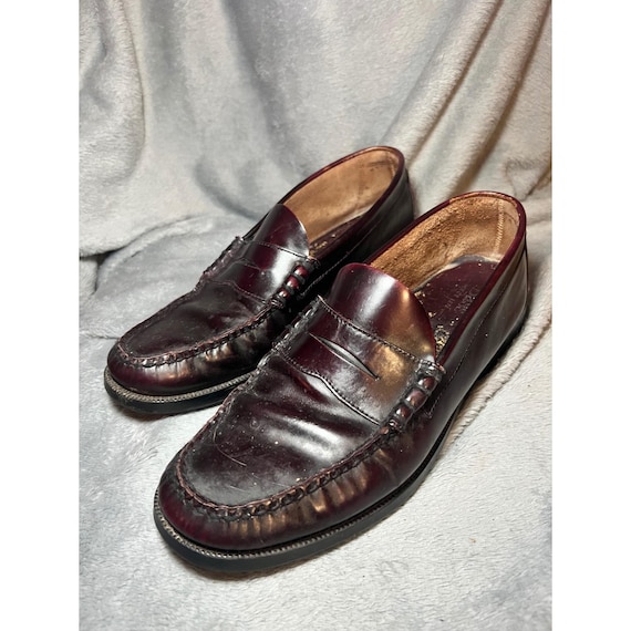Bass Mens Weejuns Penny Loafers Burgundy Leather Slip on  display picture 2