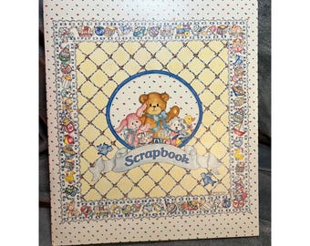 C.R. Gibson Storytime Scrapbook Baby Teddy Bear ABC Vintage Blank Pages
