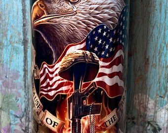 US ARMY Veterans  20 oz Custom Travel Hot Drink Cold Gift Tumbler Sublimation Crazy Goat Company