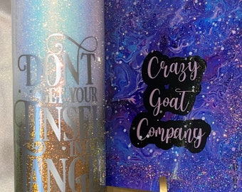 Tinsel In Tangle Gold Glitter Tumbler Ready To Ship By Crazy Goat Company