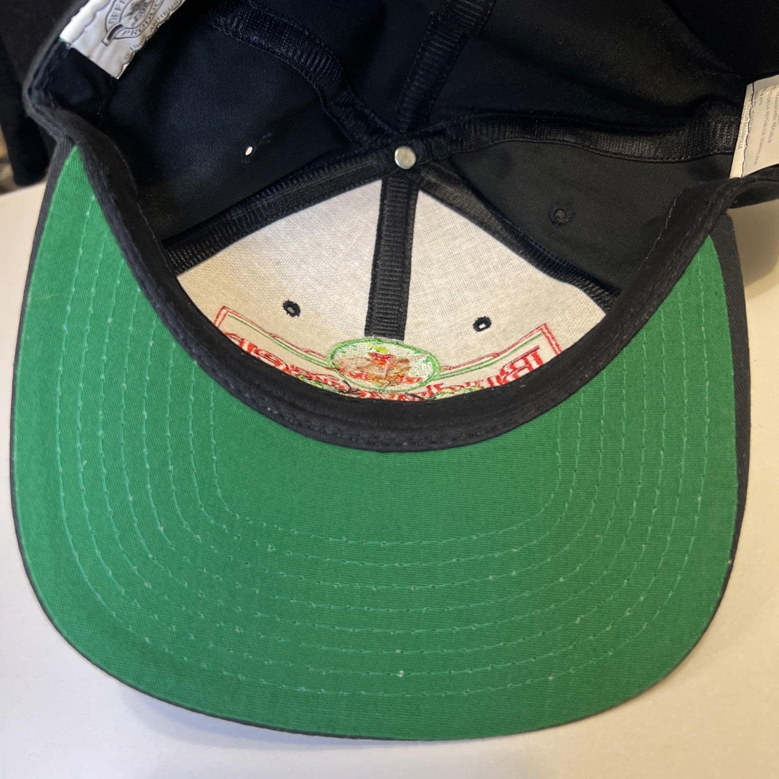 1995 Vintage Budweiser 3 Frogs Snapback Hat Black/green Cotton OS