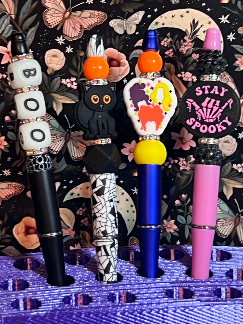 Stay Spooky, Hokus Pokus, schwarze Katze, BOO Perlen Stift w / Refill Custom Gift Writer Bild 4