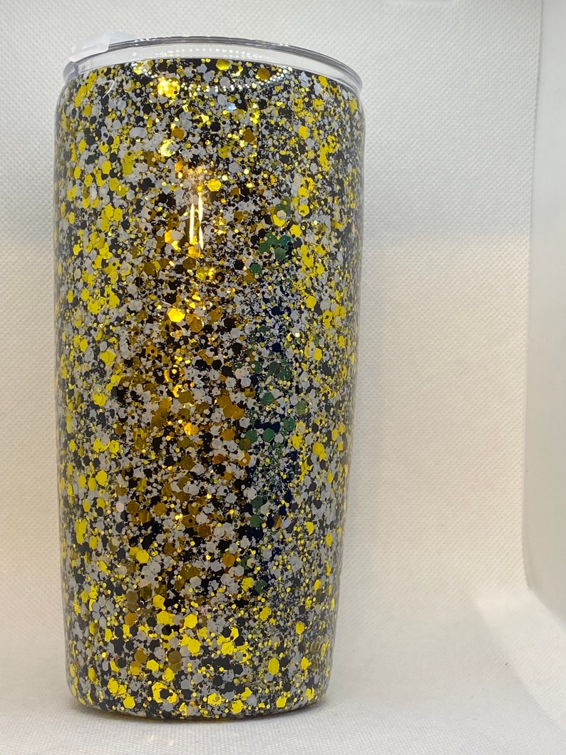 LIQUID THERAPY U Decide What Gets Hidden Inside This Gold Glitter Tumbler OOAK image 2
