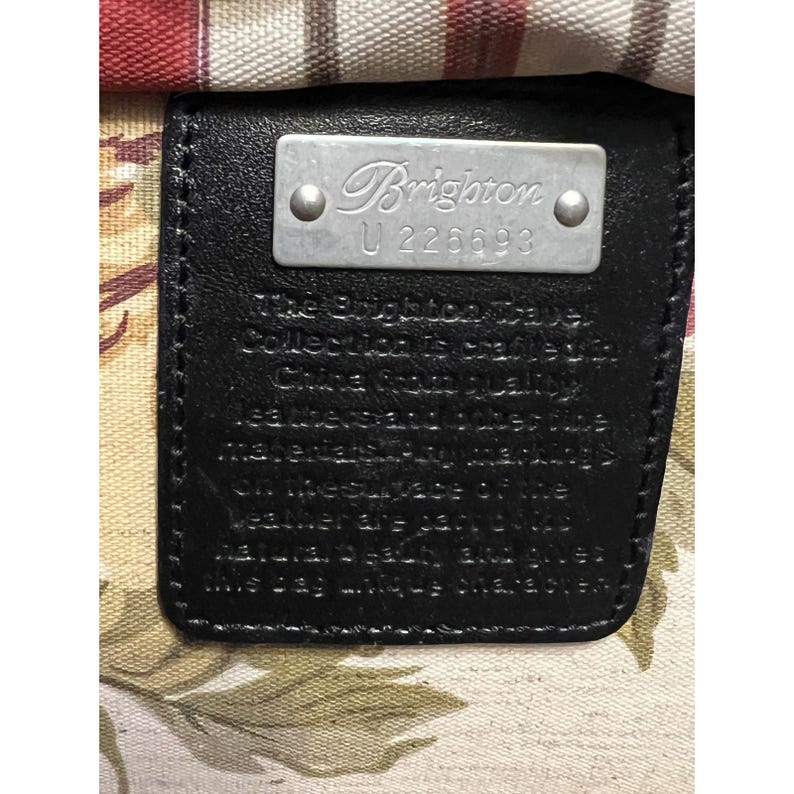 Retired Brighton Red Black Croc Print Laptop Travel Bag Weekender Carryall image 10