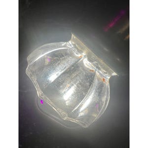 Antique Glass Door Knob Set Brass Stem 2.25in Clear Vintage Hardware Pair