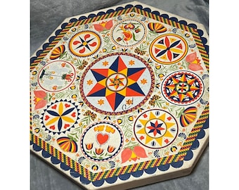 Vintage Springbok Pennsylvania Dutch Hex Signs Puzzle 500 Pc Folk Art USA